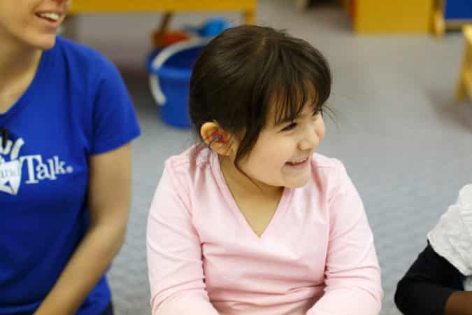 Child enrolled in Listen and Talk's listening and spoken language programs